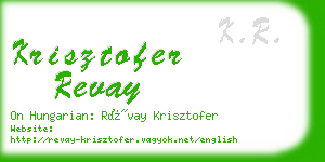 krisztofer revay business card